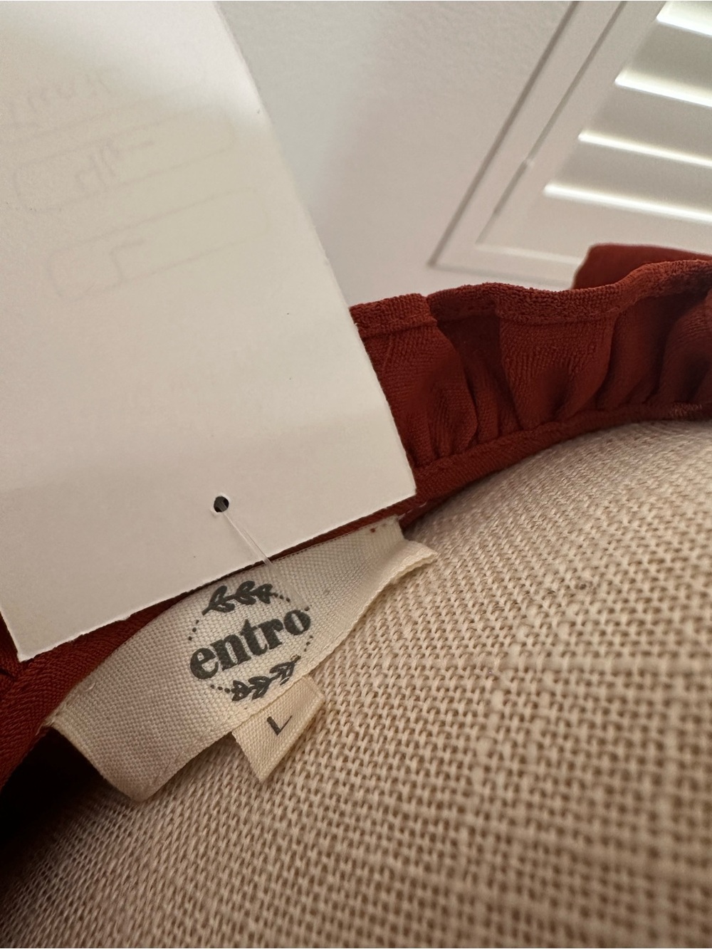 entro Rust Ruffle-Trim Tunic - Picture 11 of 11